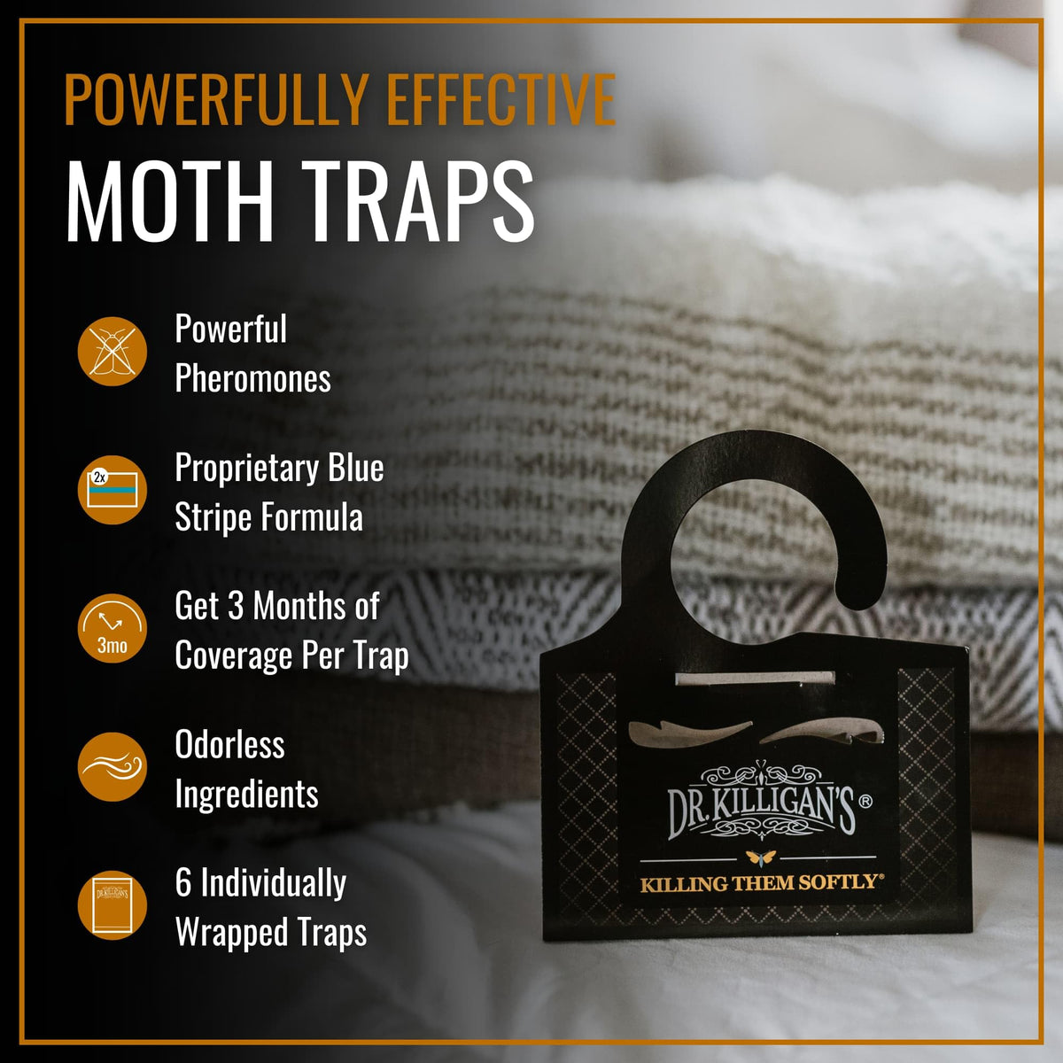 Close-up of the adhesive glue on Dr. Killigan's pheromone trap