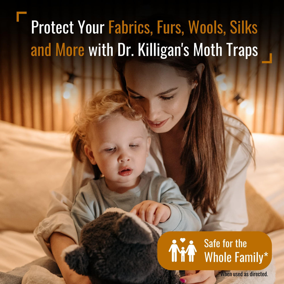 Dr. Killigan's Moth Traps placed in a closet protecting garments