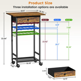 Draelibor sturdy particleboard and metal frame ensures long-lasting kitchen storage.