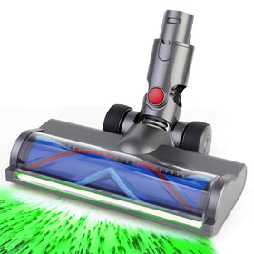 Drajia dust-detection brush head with LED green light reveals hidden dust for thorough cleaning.