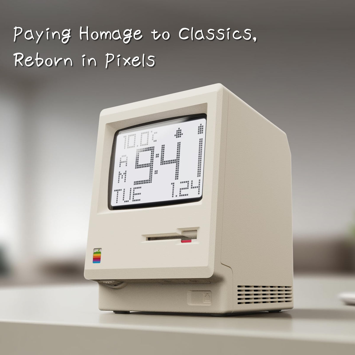 Dralaw Maclock calendar temperature display keeps date and room temperature visible.