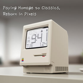 Dralaw Maclock calendar temperature display keeps date and room temperature visible.