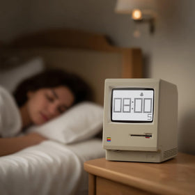 Dralaw Maclock ivory case offers compact desk-friendly design.