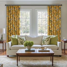 Drapenova pinch-pleat drapes showing elegant folds and fullness.