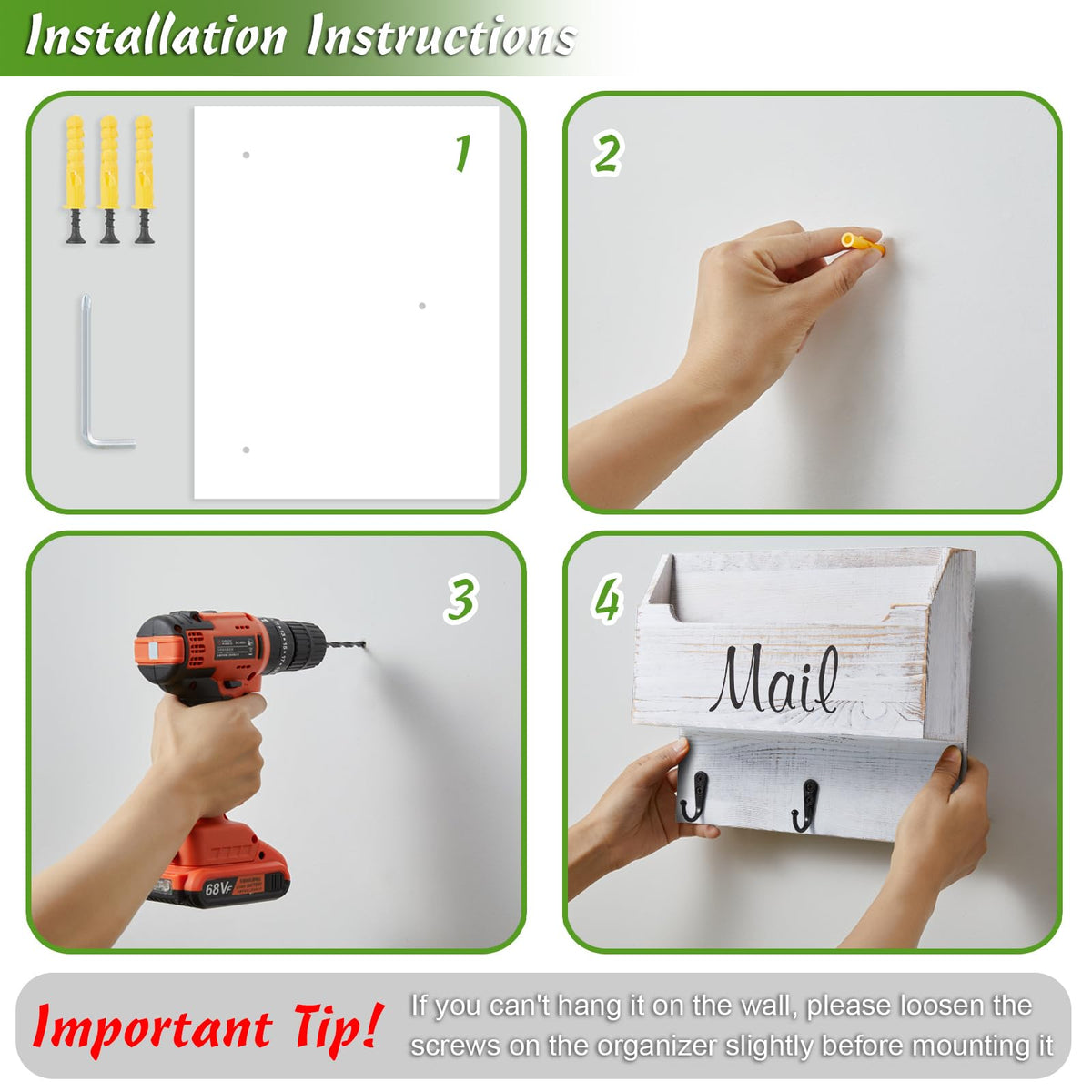 DRASTAR wall-mounted setup ready for easy entryway organization