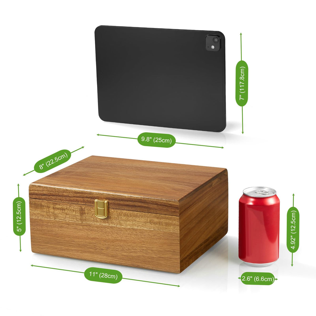 Drastar keepsake box interior with compartments for jewelry and letters.
