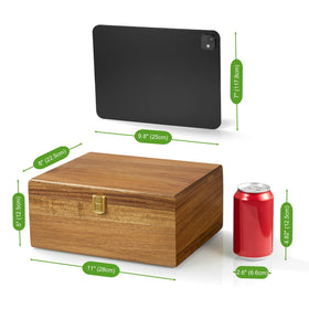 Drastar keepsake box interior with compartments for jewelry and letters.
