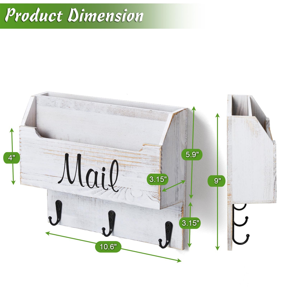 DRASTAR removable divider creates flexible space for letters, magazines, and documents