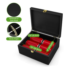 Solid wood storage box by DRASTAR for jewelry and photos.