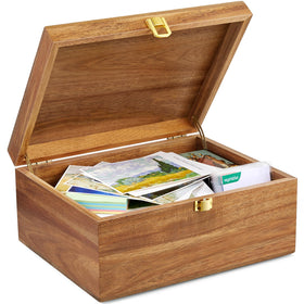 Drastar wooden keepsake box front view showing minimalist design for stylish storage.