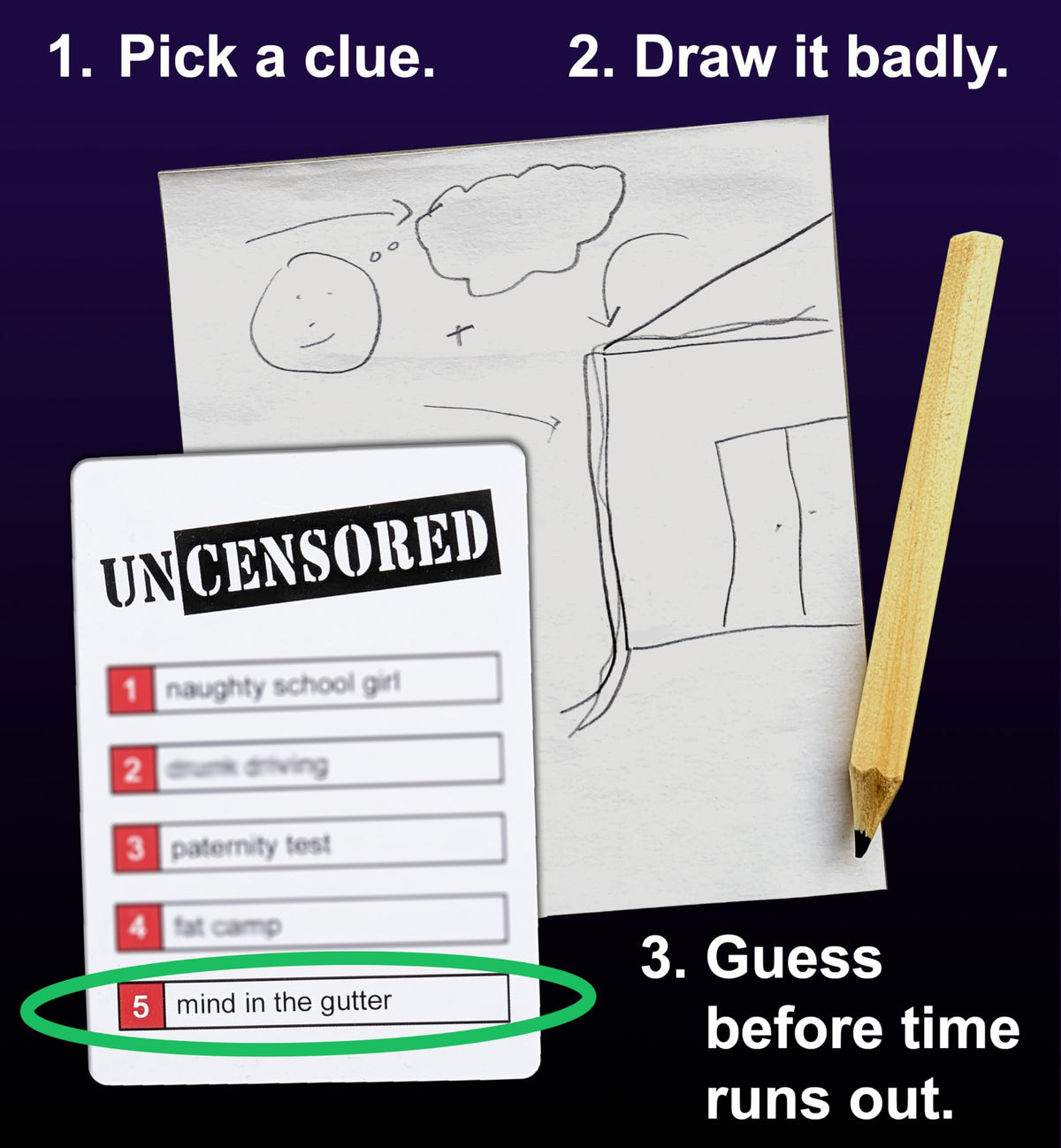 Drawing Without Dignity drawing pad invites free-spirited doodling.