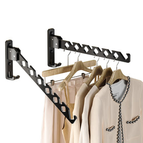 Dr.DJ wall-mount coat hanger folding design for compact spaces.