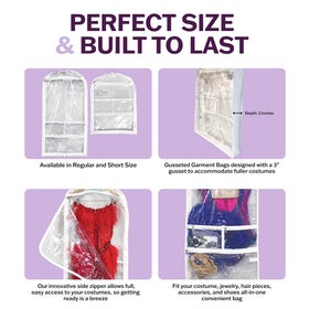 Dream Duffel 2-inch gusset accommodates fluffy costumes without cramming.