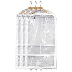Dream Duffel clear garment bag 3-pack shown with transparent panels for easy visibility.