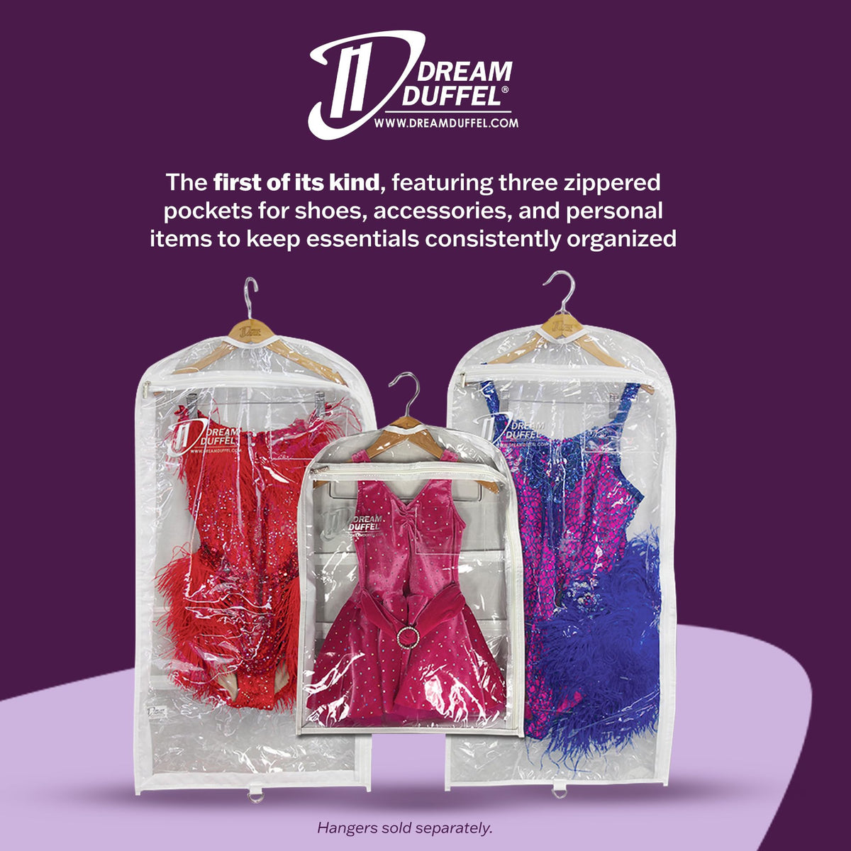 Dream Duffel side zipper entry for quick access to costumes.