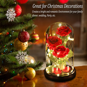 Dream of Flowers night-light rose on a desk or bedside table.