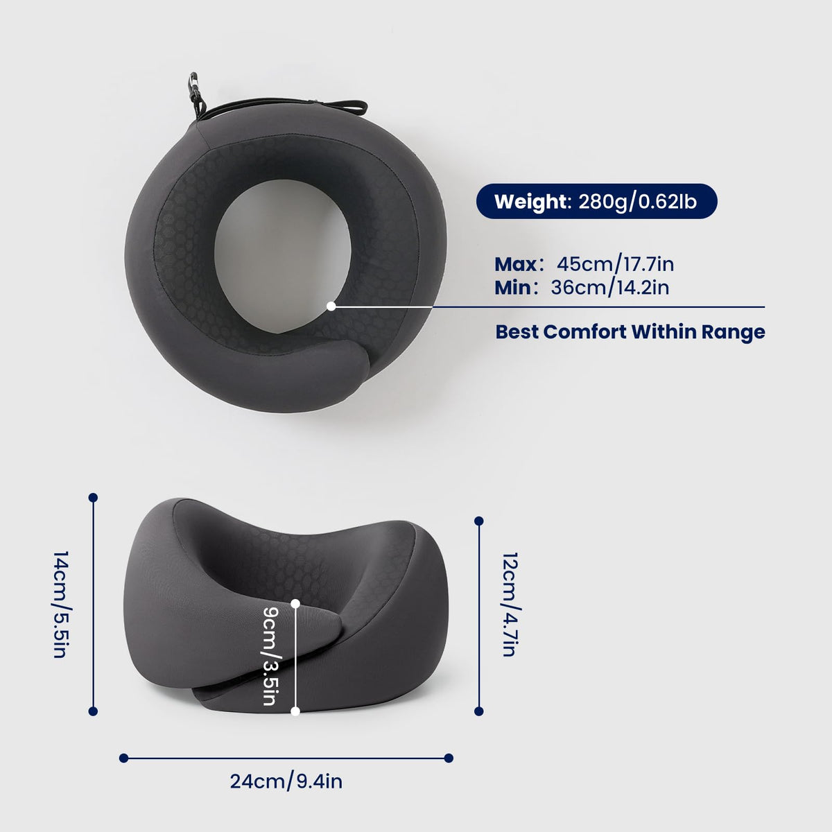 Dream Valley Neck Travel Pillow 360-degree ergonomic support with chin cradle.