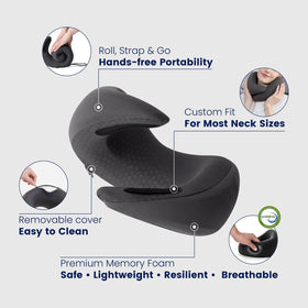 Dream Valley Neck Travel Pillow asymmetrical high-low design for personalized comfort.