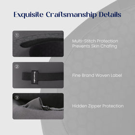 Dream Valley Neck Travel Pillow roll-up design with travel bag for portability.