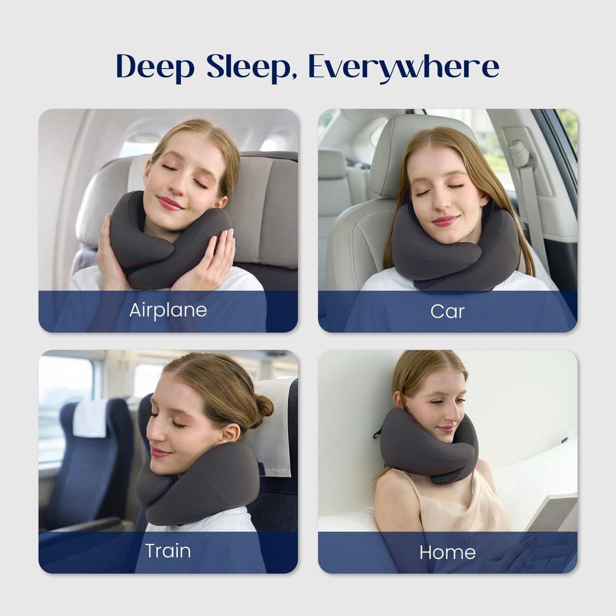 Dream Valley Neck Travel Pillow removable machine-washable cover for easy care.