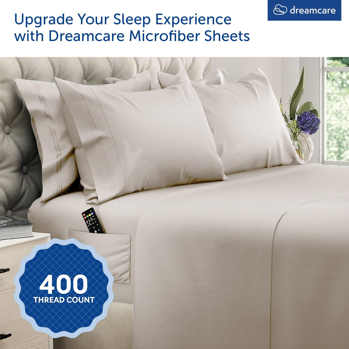 DreamCare breathable cooling fabric keeps you comfortable through the night.
