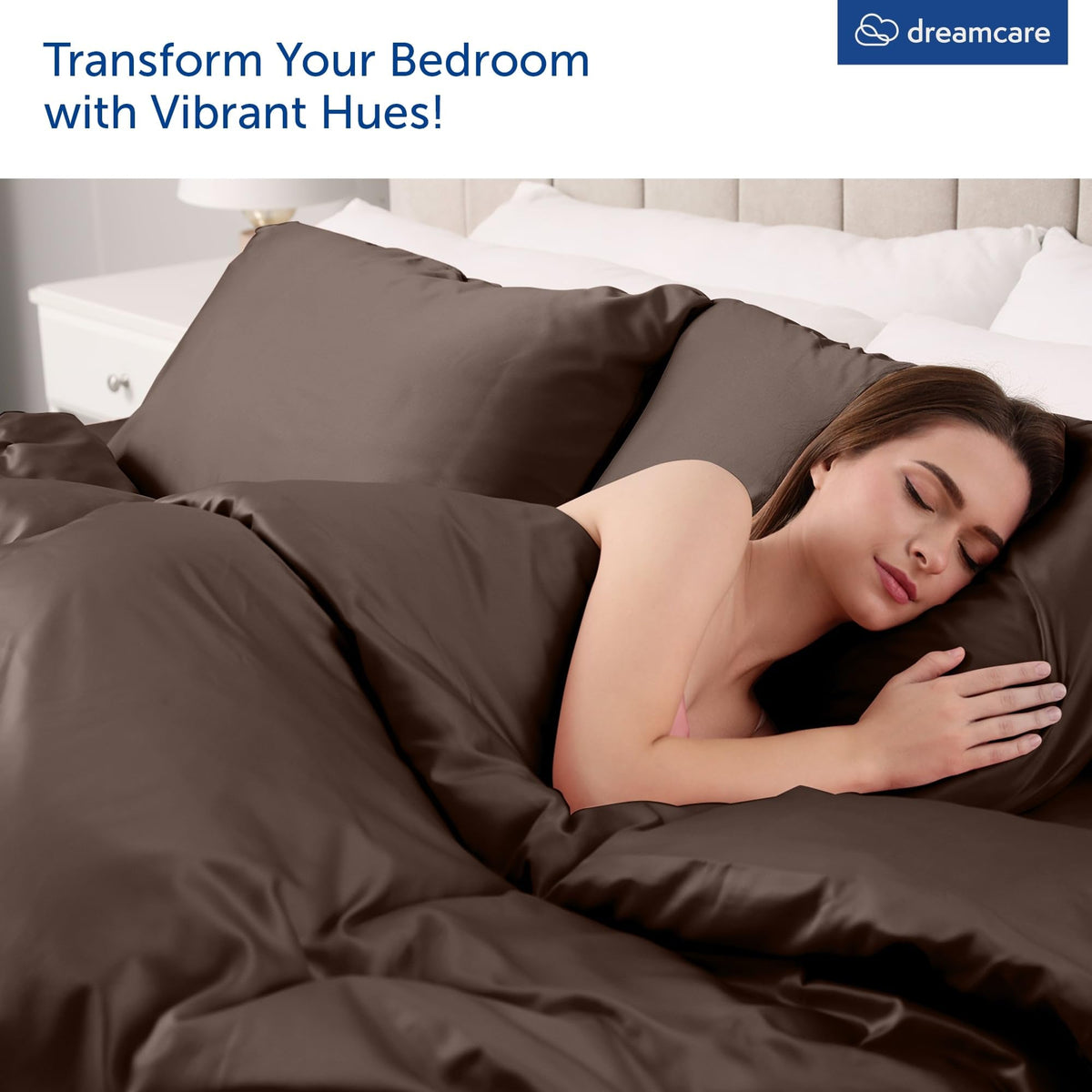 DREAMCARE breathable cooling microfiber fabric helps you sleep cooler.