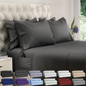 DREAMCARE king-size fitted sheet with deep-pocket design for mattresses up to 21 inches