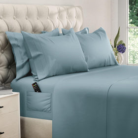 DreamCare king-size sheets set close-up of soft brushed microfiber for comfort