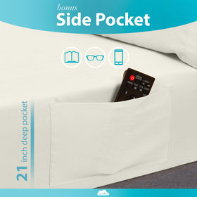 Close-up of DreamCare microfiber fabric showing breathable, wrinkle-resistant texture.