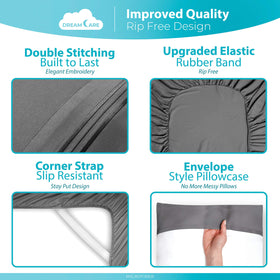 DREAMCARE easy care sheets wash and dry quickly after washing.
