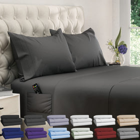 DREAMCARE Queen Size cooling sheets highlight breathable fabric for cooler sleeping nights.