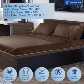 DREAMCARE fitted sheet with side pocket for easy access to essentials.