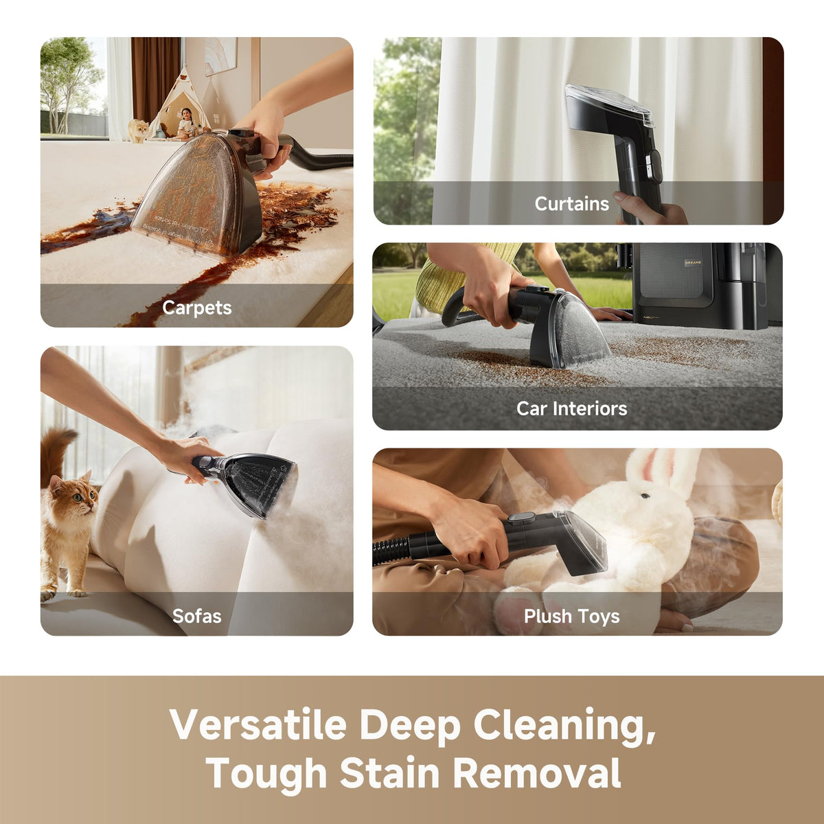 DREAME N20 side handle, ergonomic grip for longer cleaning sessions.