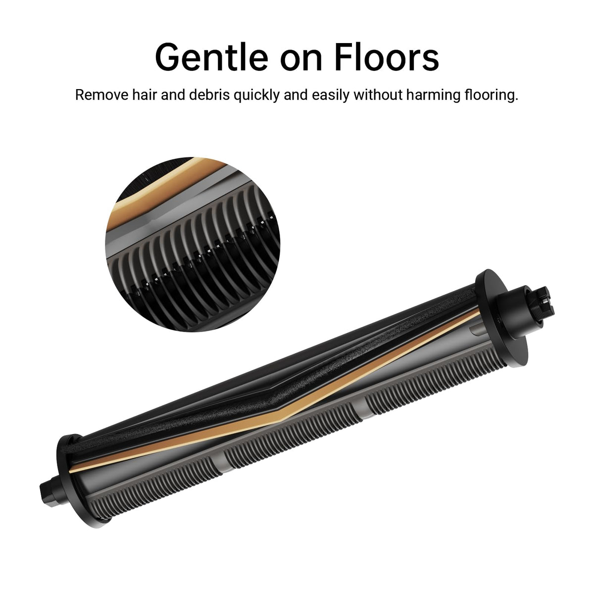 TriCut Brush directs hair into the dust box for faster cleanup.