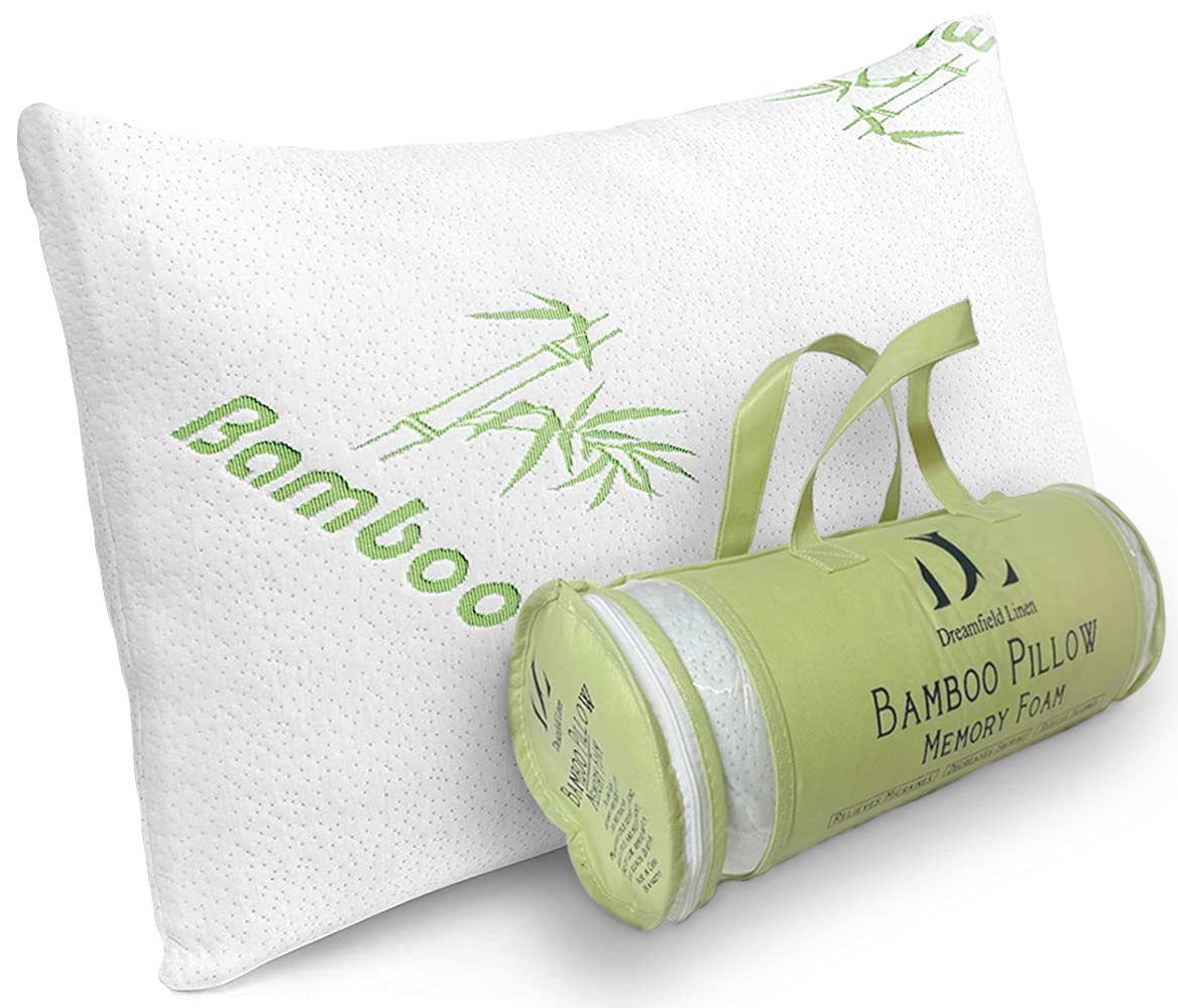 DreamField Linen pillow cover in rayon from bamboo offers breathable cooling for restful nights.