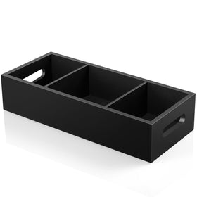 Dreamkey 14 inch bathroom basket with removable dividers keeps toiletries neatly organized