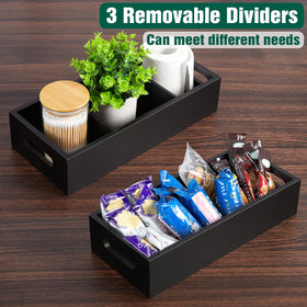 Dreamkey toilet tank topper wood basket keeps toilet paper tidy
