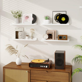 Dreamland Picture Ledge white side view showing compact wall display.