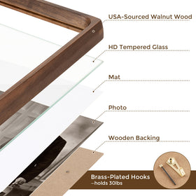 Dreamland tempered glass front keeps images sharp and dust-free.