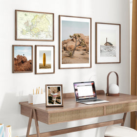 Dreamland wall-hanging hardware supports easy gallery mounting.