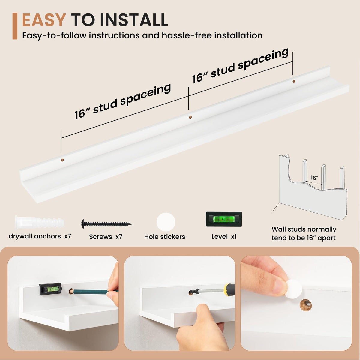 Dreamland wall-mount installation guide signals quick, secure mounting.