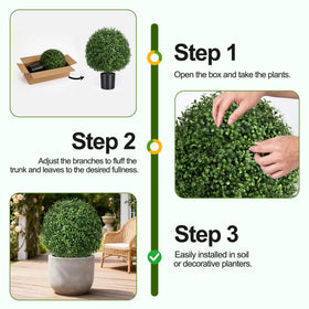 DREAMLOOM uv-resistant outdoor topiary stays vibrant year-round.