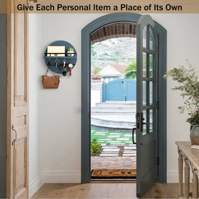 Dreampossible mail organizer with hooks neatly sorts letters and items.