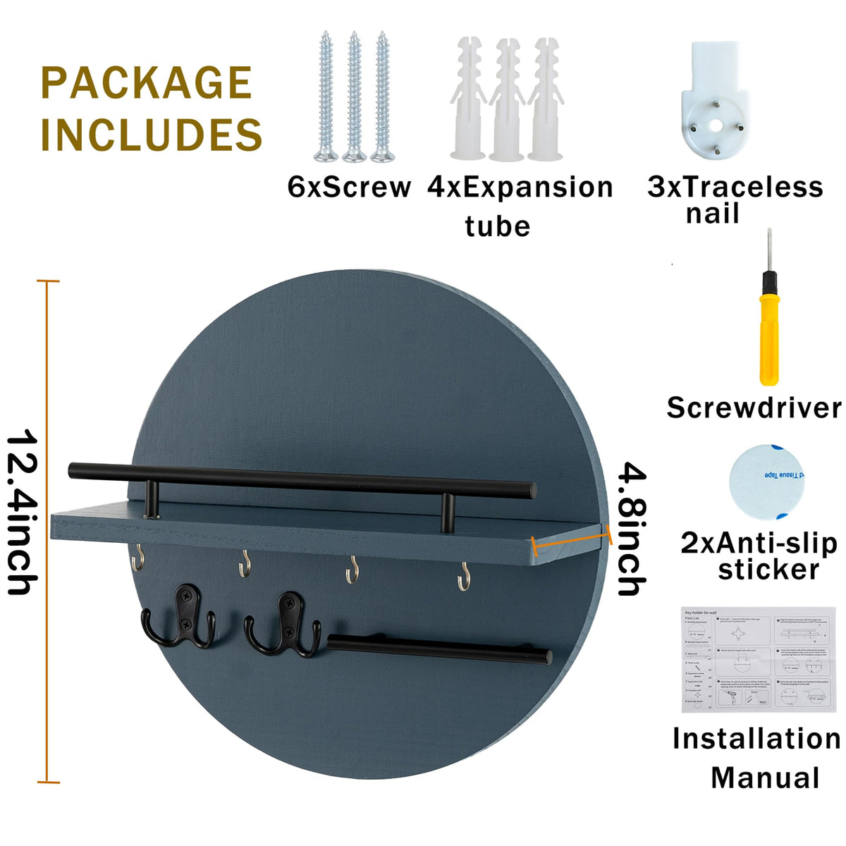Dreampossible metal double and single hooks offer versatile hanging options.