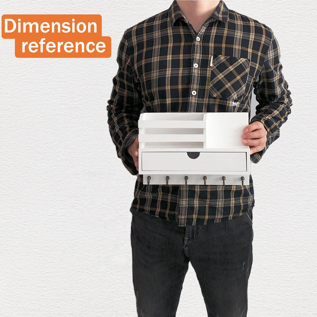 DreamPossible solid wood key holder adds natural charm and practicality.