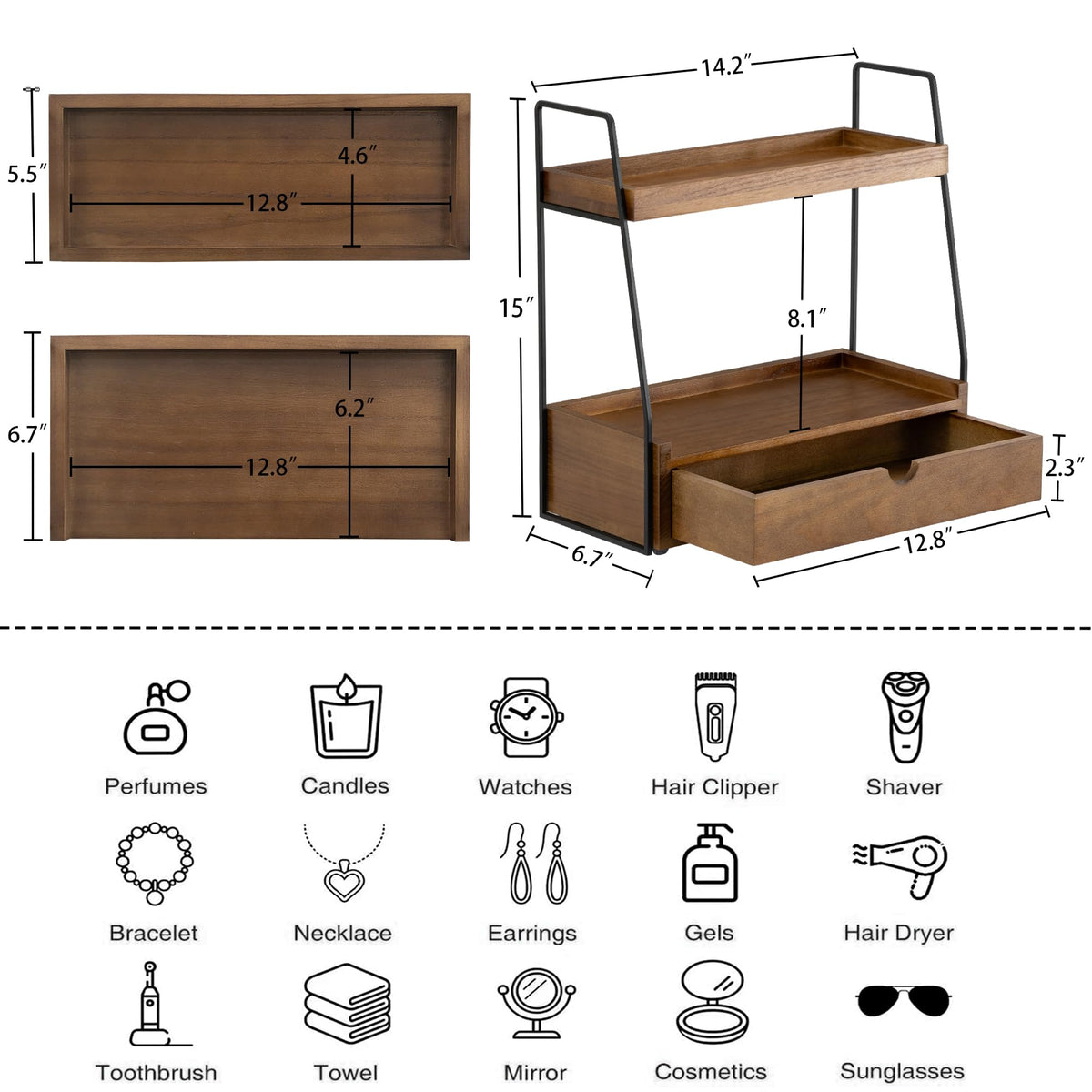 DreamPossible under-sink organizer offers hidden storage for cleaning supplies.