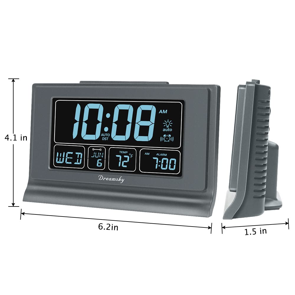 DreamSky large dimmable display for comfortable night viewing.