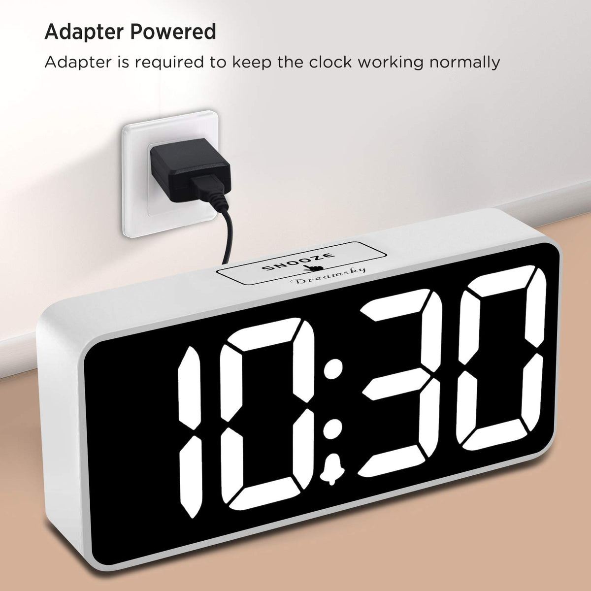 DreamSky 9-inch jumbo display highlighting time readability from afar