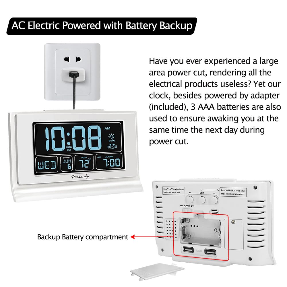 DreamSky alarm clock ascending alarm wakes you gradually with snooze.