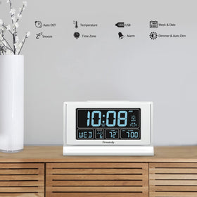 DreamSky alarm clock auto DST with time zones keeps you on schedule.